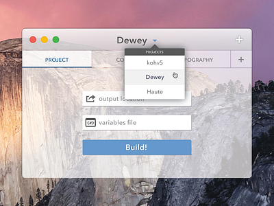 Haute UI app os x style guides ui ux yosemite