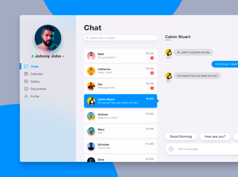 Simple Messaging App by Raphael Gomes on Dribbble