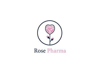 Rose Pharma adobe illustrator branding business creative design design logo logo mark symbol logodesign minimal vector شعار لوجو