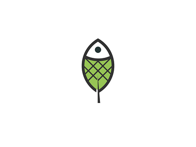 Fish & leaf adobe illustrator branding design icon logo logo mark symbol logodesign شعار لوجو لوقو