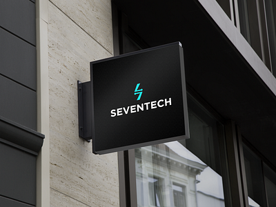 seven tech logo 7 branding business design host illustrator logo logodesign tech شعار لوجو لوقو