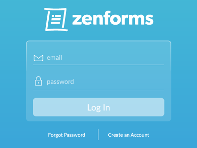 Zenforms Login Form gradient login web design