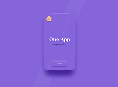 One App app mobile app mobile app design mobile ui monocolor ui