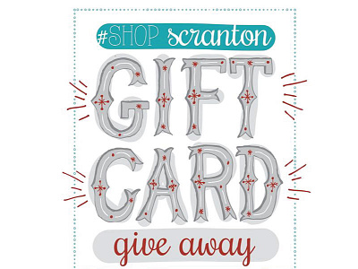 Shop Scranton Give Away branding event promotion hand lettering