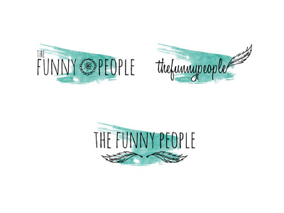 The Funny People branding illustration logo design