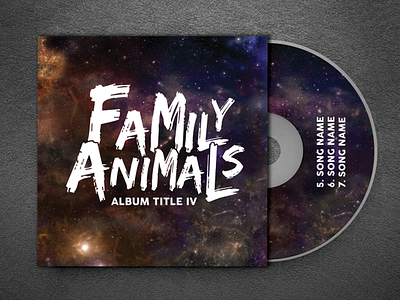 Family Animals Band Logo album art band merch branding cd cd design logo design musicians