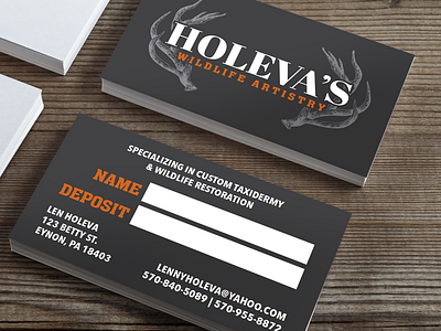 Holeva's Wildlife Artistry Business Cards