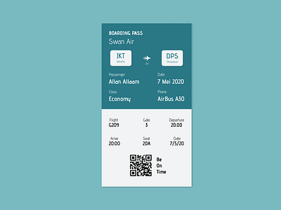 boarding pass, daily ui 24