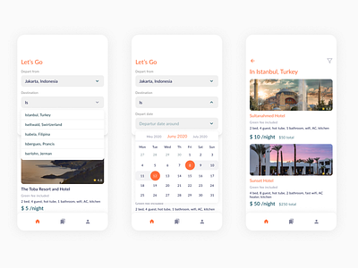 Travel app design ui ux