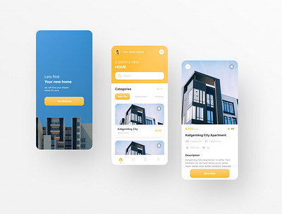 Real Estate App apartement app graphic design home hotel travel ui ux