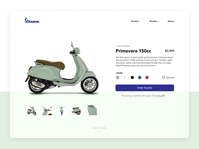 Daily UI #012 | E-Commerce Single Page concept daily ui dailyui012 ecommerce ecommerce single page scooter uidailychallenge