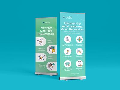 Roll Up Banner Design adobe illustrator banner banner design branding design graphic design icons illustration manypixels roll up banner rollupbanner shapes