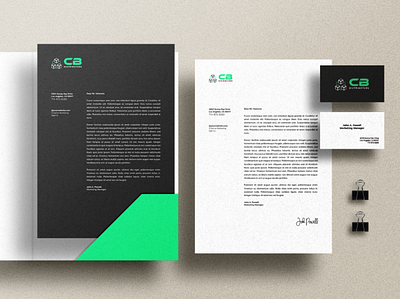 Stationary Design adobe illustrator black and green branding branding design business card business card design business cards design folder folder design graphic design illustration illustrations logo manypixels memorandum memorandum design stationary stationary design vector