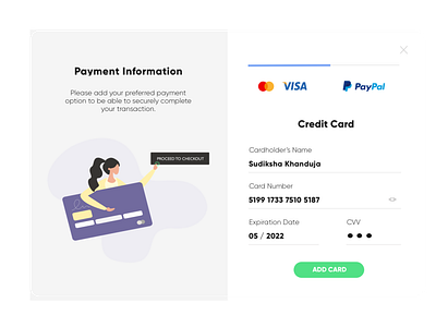 Daily UI 02 Credit Card Checkout UI