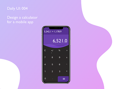 Calculator App UI app calculator design purple ui ui ux uidesign