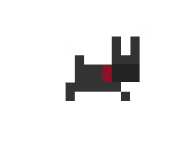 "Rescuing Bauh" Independent Video Game bulldog cute dog french bulldog frenchie game minimalist pixel pixel art simple simplistic design