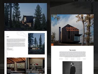 Faulkner Architects I UI Concept adobe xd architecture design exterior forrest home interior minimalist minimalistic ui design uiux web web design webdesign