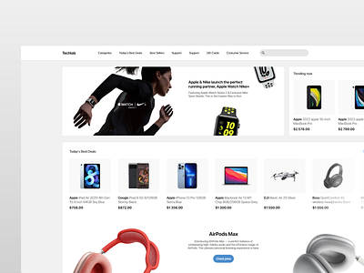 Techlab UI Concept adobe xd apple design e commerce tech ui ui design uiux uiuxdesign web