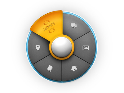 Circular Menu circular interface menu navigation pixelcloth round ui