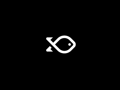 Smart Lure Symbol app app icon black white branding fish fish symbol icon minimal symbol