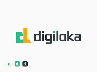 Digiloka | Digital platform logo awesome logo branding colorful logo design digiloka | digital platform logo graphic design letter dl lettermark lettermark logo logo logo design modern logo ui