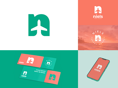 Niels Travel Agency | Letter N travel logo agency logo airplane logo awesome logo branding colorful logo design graphic design letter n logo logo design modern logo shipping symbol logo travel agency travel logo