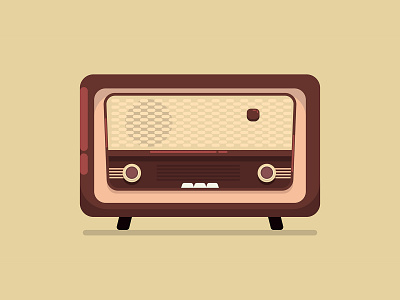 Radio Vintage adobe illustrator illustration illustration art illustrator radio radiovintage vector vintage