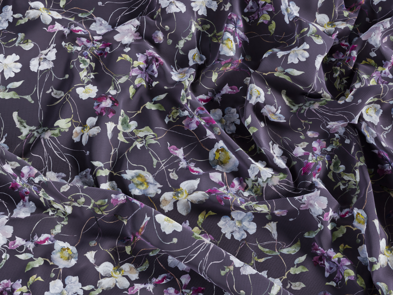 Clematis pattern by Polina Kukulieva on Dribbble