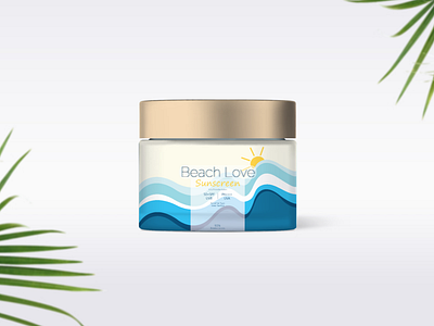 Product Label Design- BeachLove sunscreen