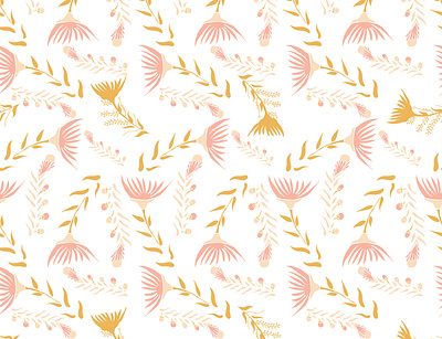 The Magical Wild Flowers seamless textile pattern background design flowers graphic design illustrator pastel colors pattern print on demand print ready repeat pattern seamless surface design textile pattern wallpaper wild flowers