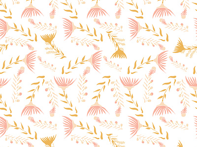 The Magical Wild Flowers seamless textile pattern