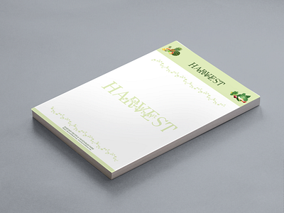 HARVEST letterhead design