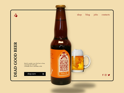 Concept design for beer marketing page