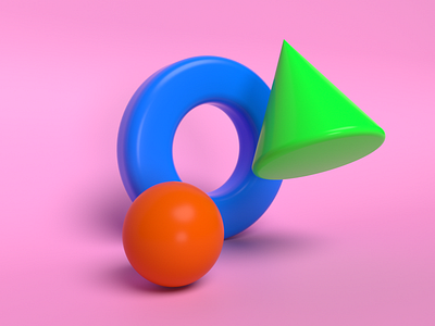 Geometry 3D 3d 3d art conus design dribbble geometry sphere torus