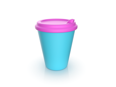 Object on white background 3d 3d art coffe cup design dribbble glass icon illustration