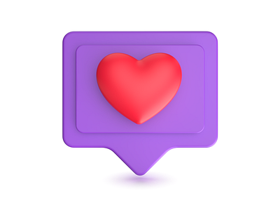 Like Icon 3d design 3d 3d art bubble design dribbble heart icon like