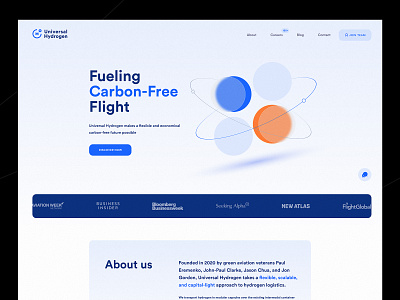 Universal Hydrogen - Landing page