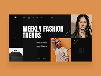 Zara concept creative design minimal trend 2019 trendy typography ui uiux web webdesign website zara