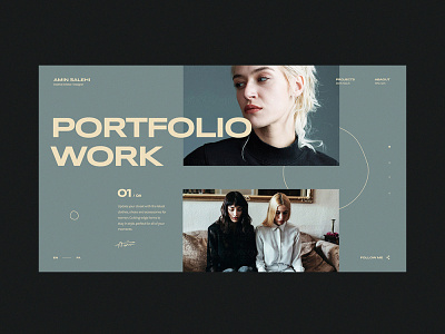 Portfolio Web Design creative design minimal portfolio trendy typography ui uiux ux web webdesign