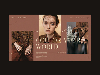 Fashion - Coulor your world creative design fashion landing page modern trendy typography ui uiux web webdesign website