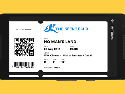 My Tickets (The Scene Club Android App) movie ticket