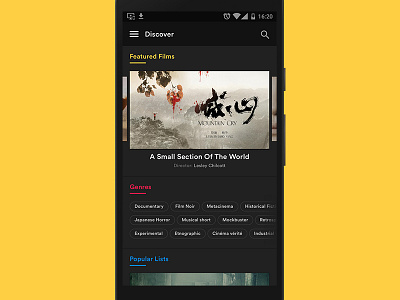 Discover (The Scene Club Android App) discover feed movies