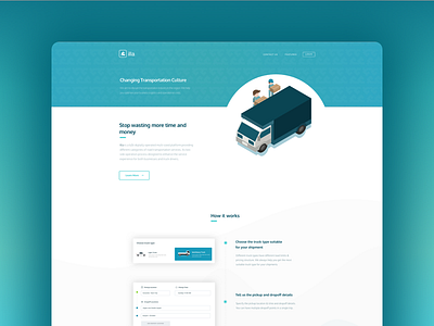 Illa Landing Page freight landing transportation truck web