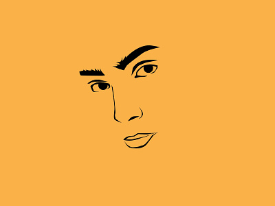The Face art design illustration vector