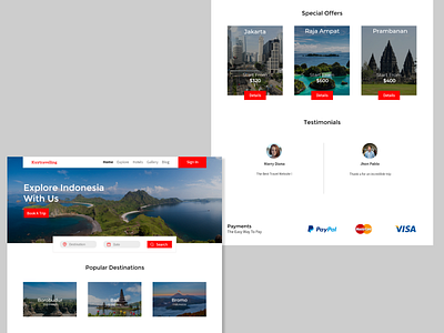 Travel Website design indonesia travel travel app traveling trip ui design ux design website design