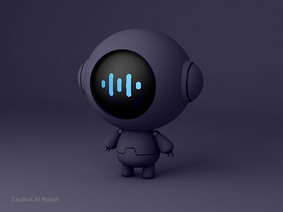 Robot B 3d brand cartoon illustration robot