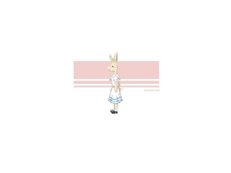 Haru - idle (Beastars Fanart) animated gif fanart haru pixel pixelanimation pixelart rabbit