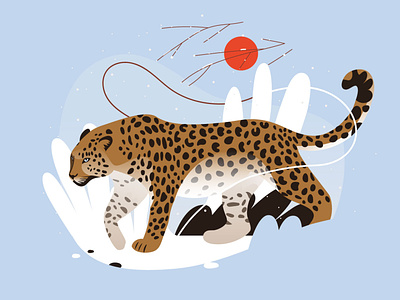 Endangered animals animals graphic illustration leopard pastel protect trade vector wildlife