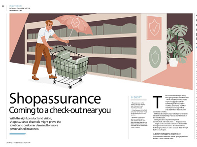Shoppassurance app character finance graphic illustration insurance investment man online online shopping pastel shopping vector web