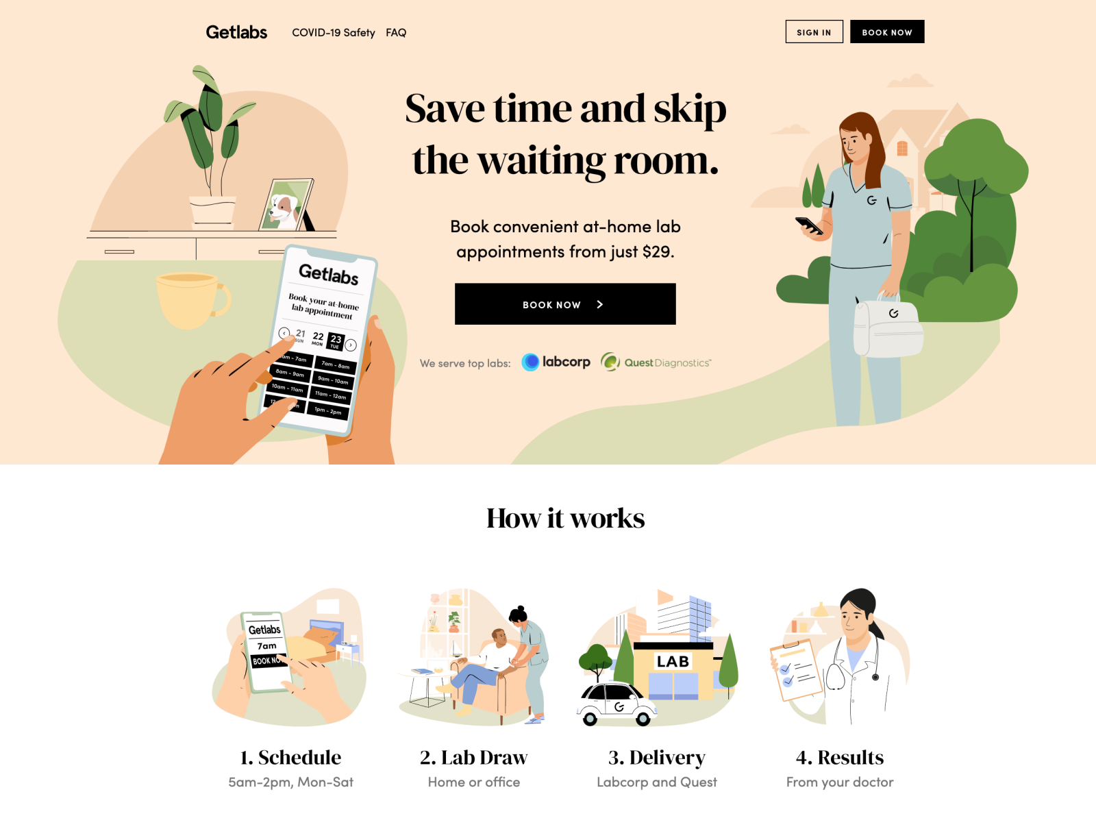 GetLabs website by Cami on Dribbble